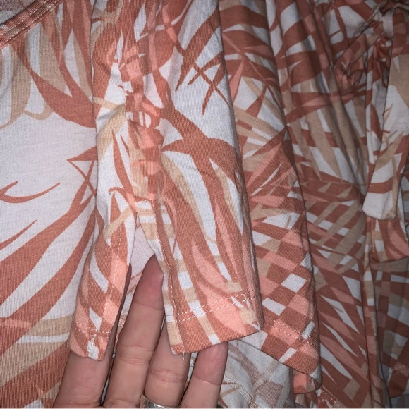 Women’s 0X ADORE ME 2-PC Top & Shorts Set SHADED PALMS Clay Tan Sleep Lounge NWT - Picture 6 of 16